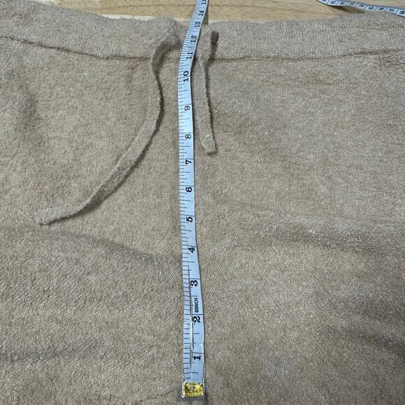 Barefoot Dreams NWOT Ecochic Jogger Pant Soft Camel Size L Ribbed Elastic Waist - Picture 7 of 8